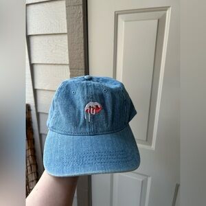 Kylie Jenner Lips Denim Dad Hat